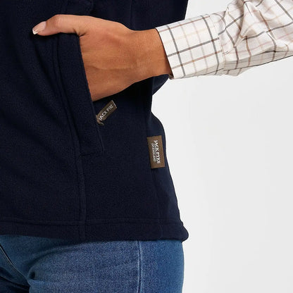 Navy blue Jack Pyke ladies countryman gilet with brown tags