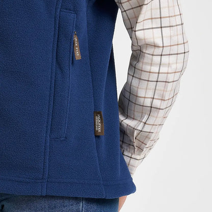 Jack Pyke ladies countryman gilet in blue with brown tags