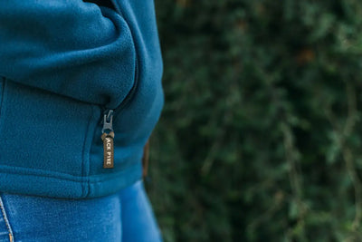 Teal Jack Pyke Ladies Fleece Jacket with zipper, perfect for cozy outdoor style