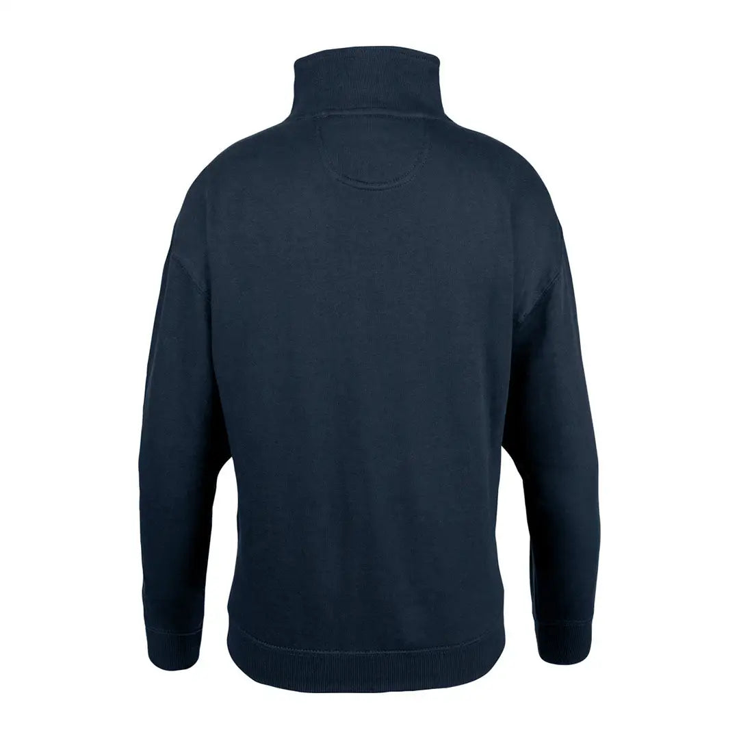 Jack Pyke ladies half zip sweatshirt in dark navy blue with ribbed collar cuffs hem