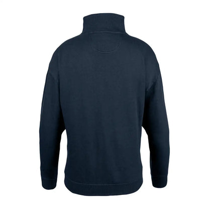 Jack Pyke ladies half zip sweatshirt in dark navy blue with ribbed collar cuffs hem