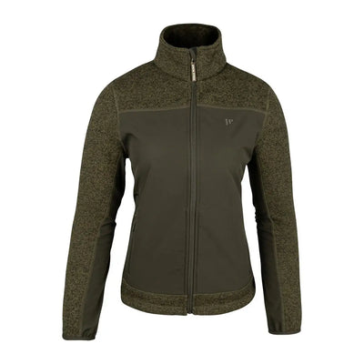 Olive green fleece jacket from Jack Pyke Ladies Hybrid for stylish warmth and comfort