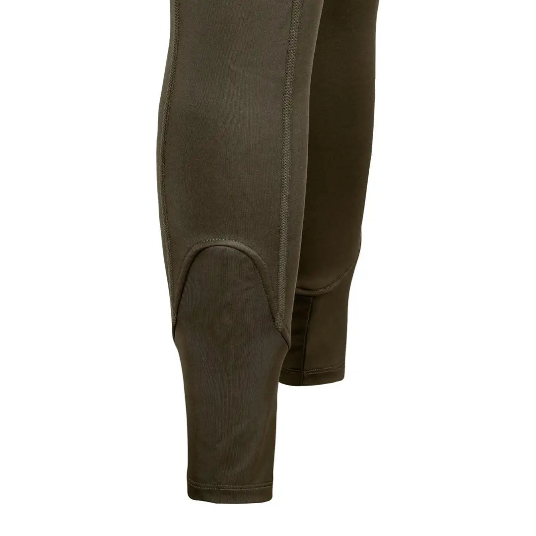 Jack Pyke ladies leggings in dark olive green neoprene with ribbed texture