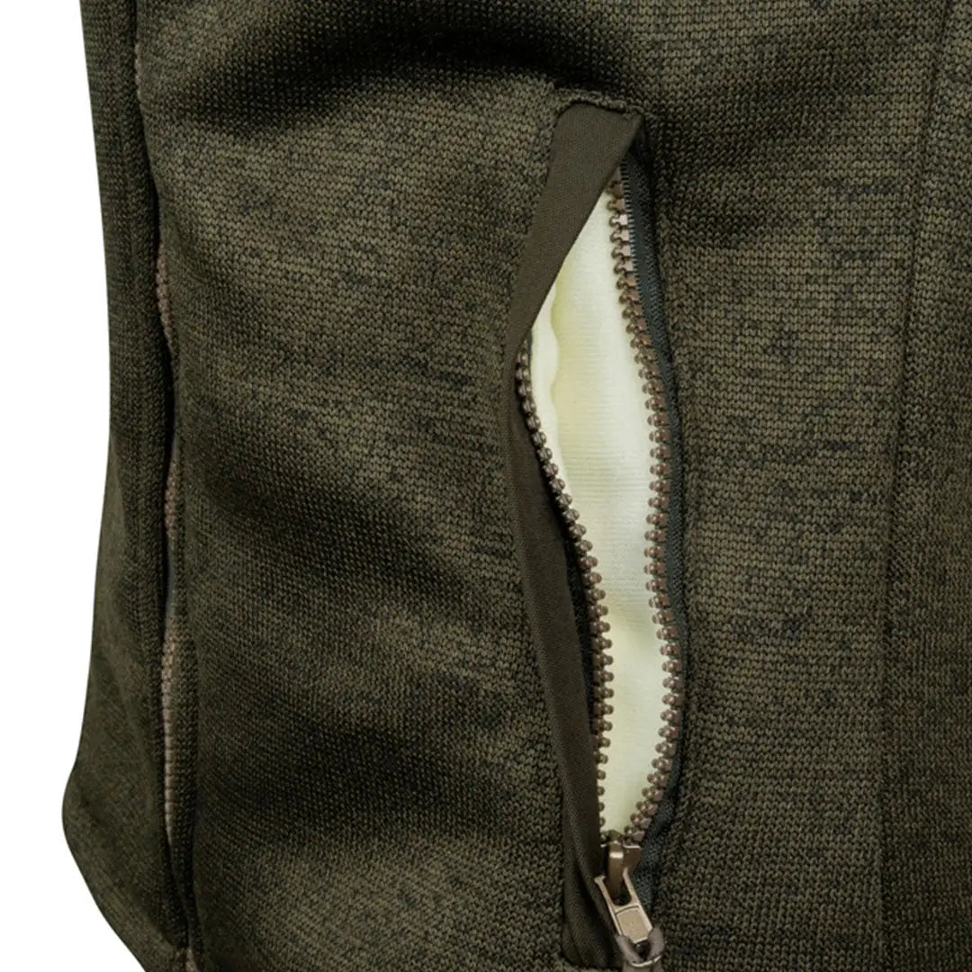 Jack Pyke Ladies olive green canvas backpack with zipper and black trim