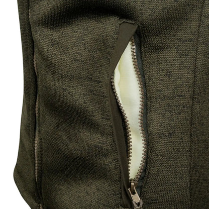 Jack Pyke Ladies olive green canvas backpack with zipper and black trim