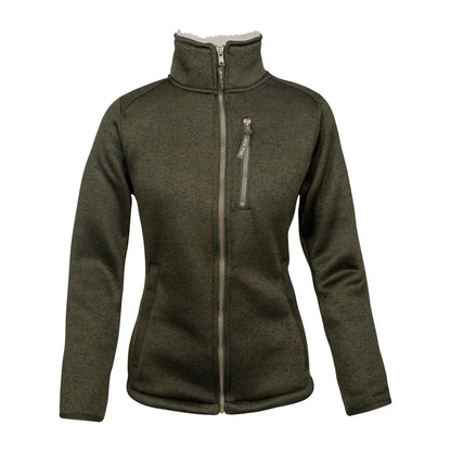 Jack Pyke Ladies Scandinavian olive green fleece jacket with zipper pockets