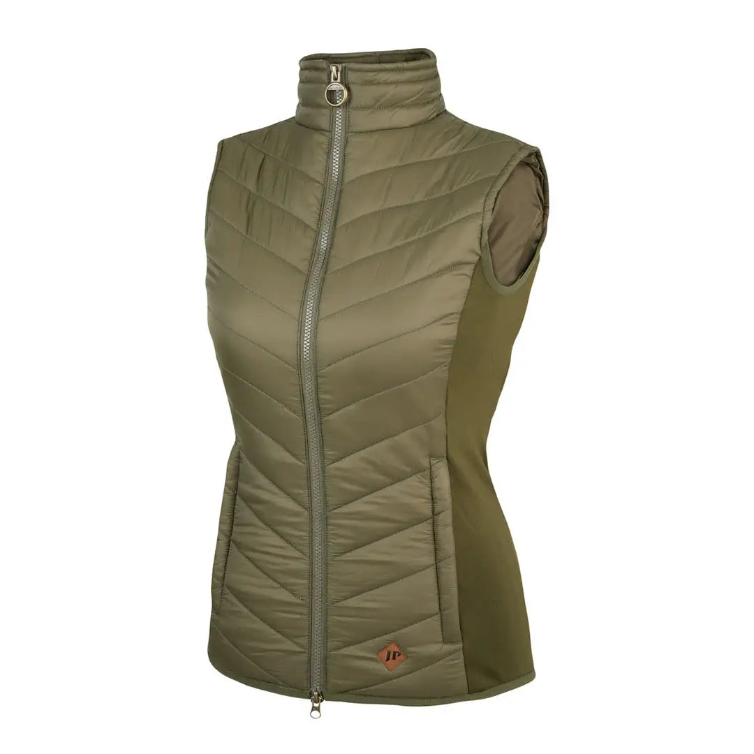 Jack Pyke ladies Shires gilet in olive green quilted vest style