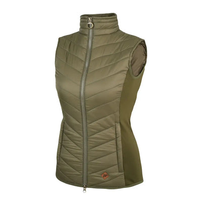 Jack Pyke ladies Shires gilet in olive green quilted vest style