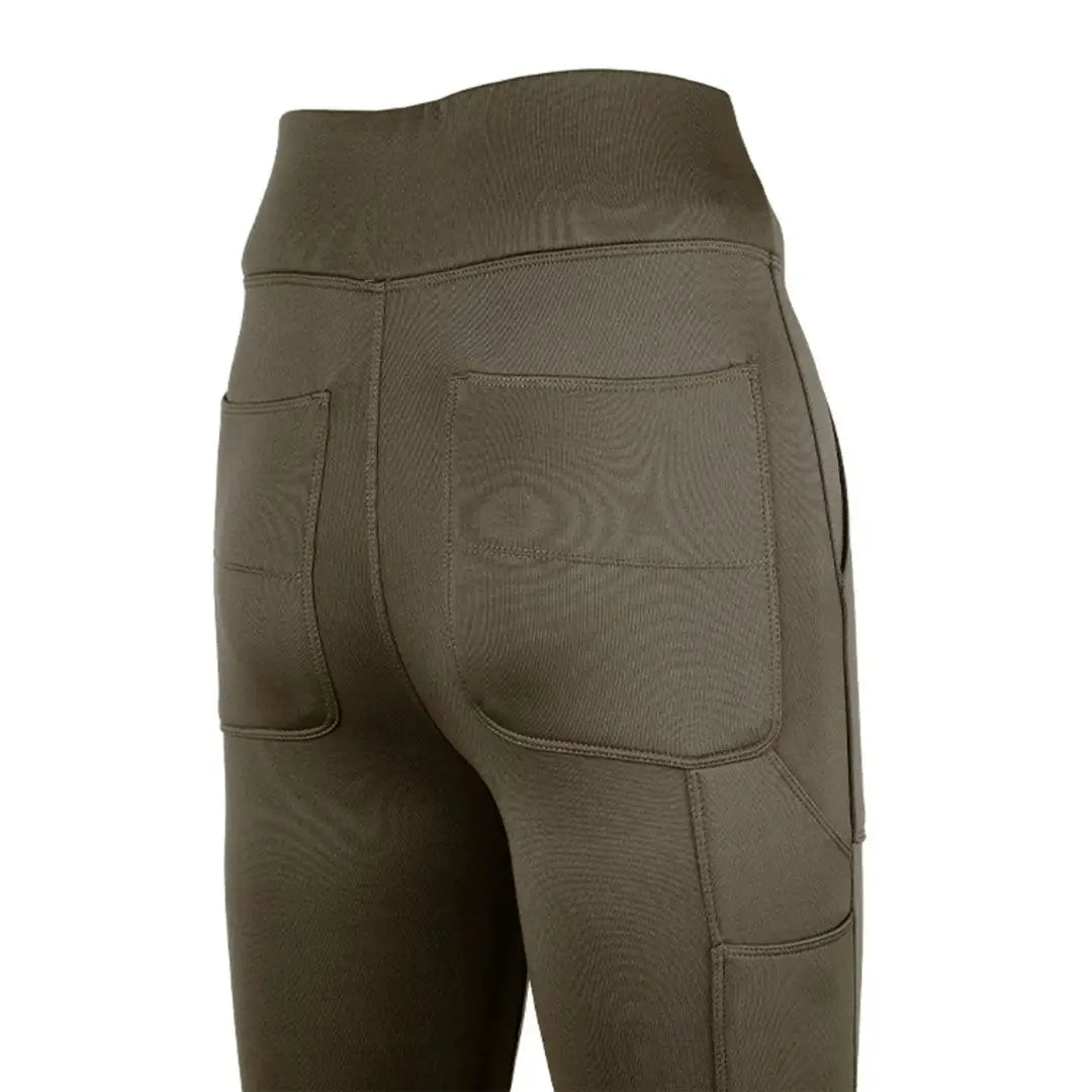 Jack Pyke ladies utility leggings in olive green with pockets