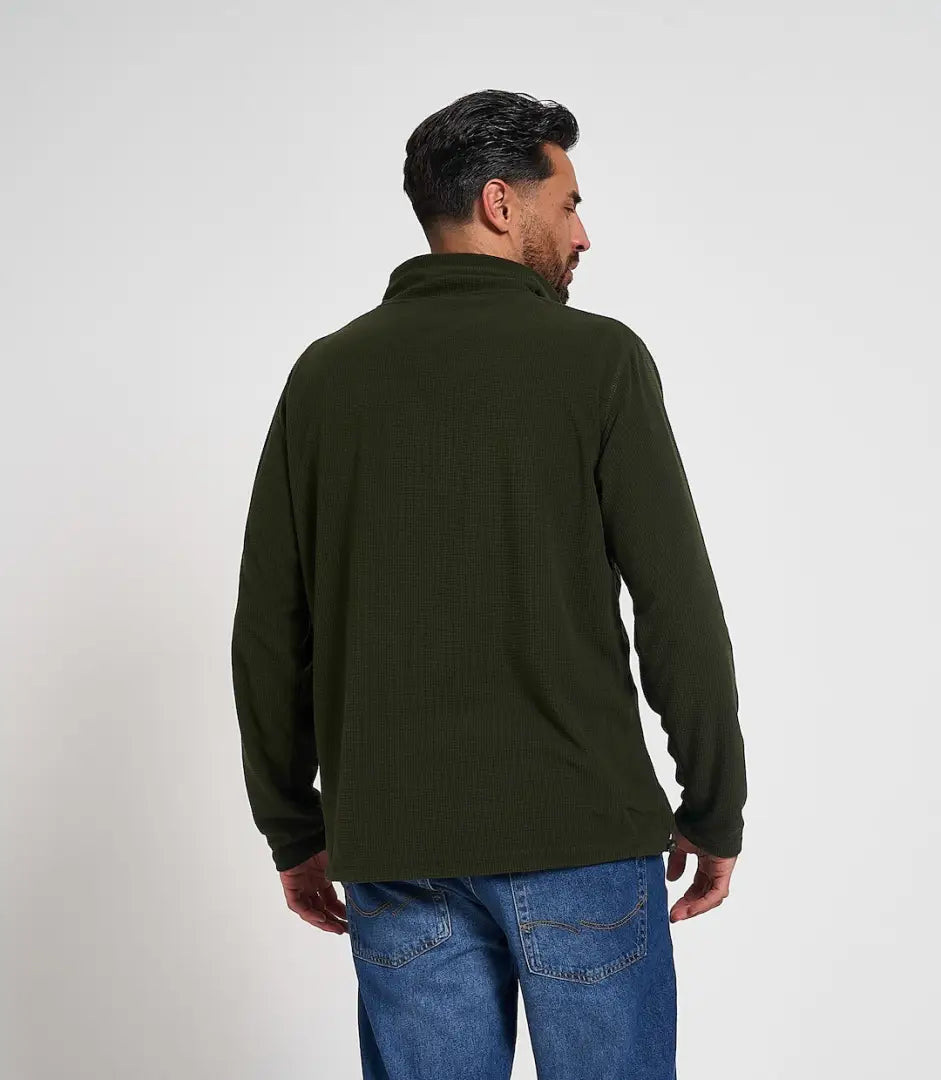 Olive green ribbed Jack Pyke lightweight fleece jacket
