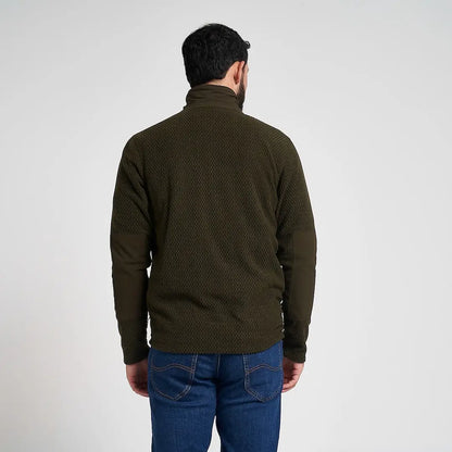 Jack Pyke lightweight Z fleece jacket in olive green textured fabric