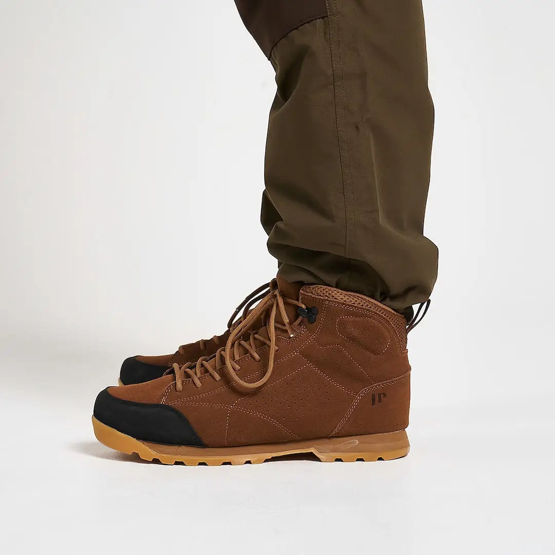 Jack Pyke Lowland brown and black hiking boot with tan laces
