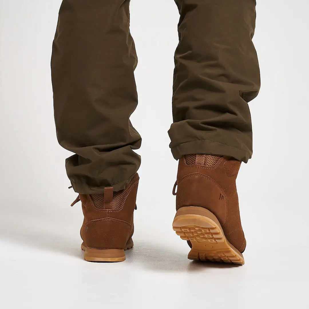 Jack Pyke Lowland brown suede mesh hiking boots tan sole