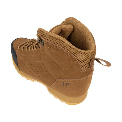 Tan leather Jack Pyke Lowland Boots with padded collar and rugged sole for outdoor adventures