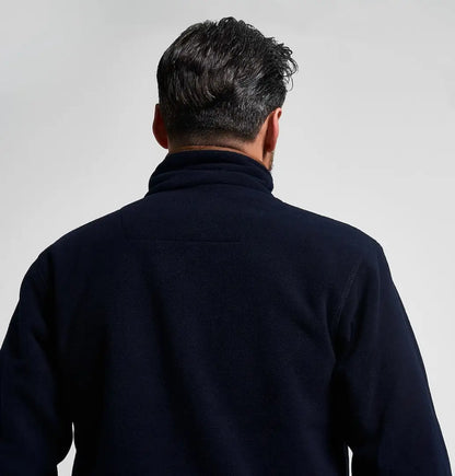 Jack Pyke Mens Countryman Fleece navy blue pullover jacket with high collar