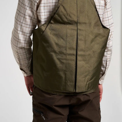 Jack Pyke Handlers Vest in olive green canvas with black zipper