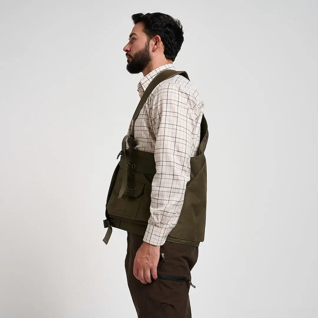 Jack Pyke Handlers Vest in olive green with pockets and straps