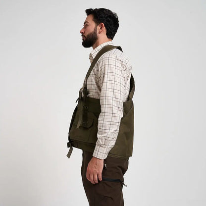 Jack Pyke Handlers Vest in olive green with pockets and straps