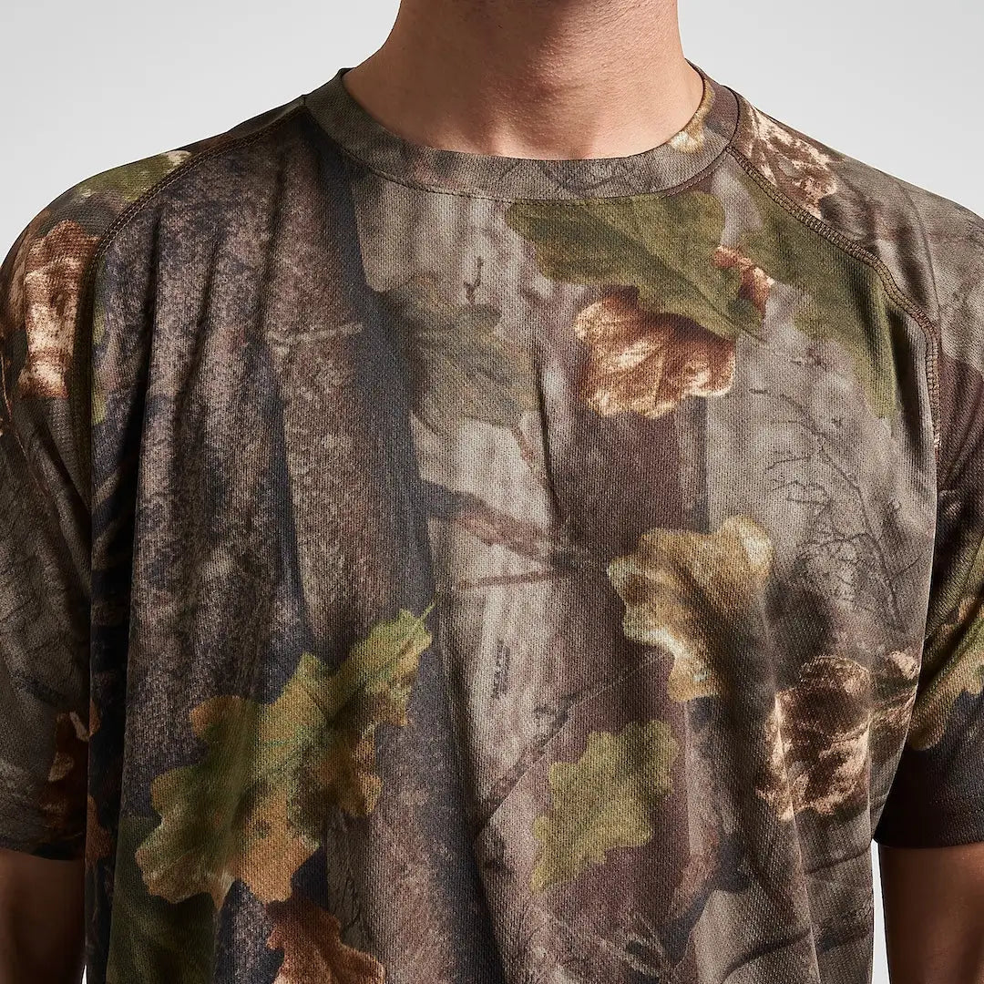 Jack Pyke Quick Wick camouflage t-shirt in earthy greens and browns