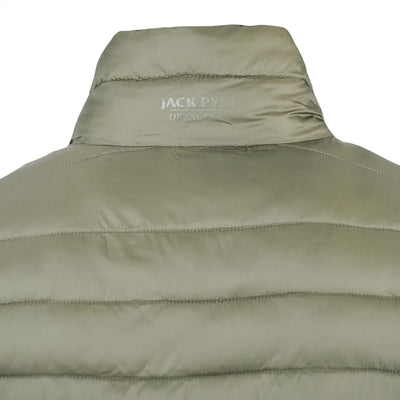 Olive green quilted puffer reversible waterproof jacket with Jack Wills logo