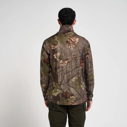 Jack Pyke roll neck camo jacket for fieldsports, regulates body core temperature