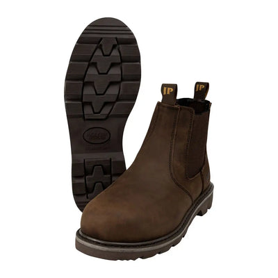 Brown leather Chelsea work boots from Jack Pyke Safety, perfect safety dealer boots