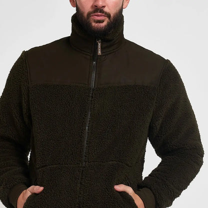 Jack Pyke Sherpa Fleece Jacket Gen II in dark olive green