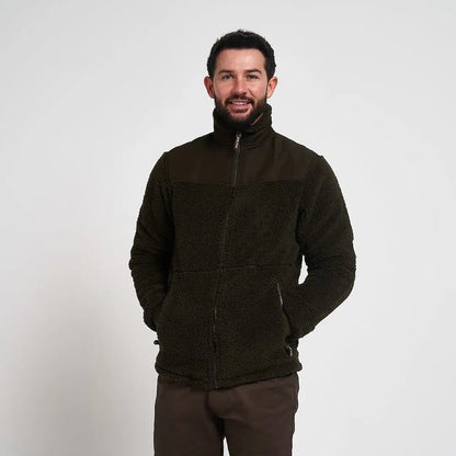 Jack Pyke Sherpa Fleece Jacket Gen II in dark olive green