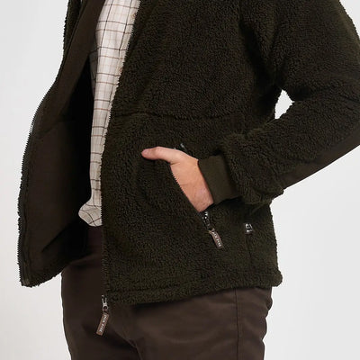 Jack Pyke Sherpa Fleece Jacket Gen II in dark olive green