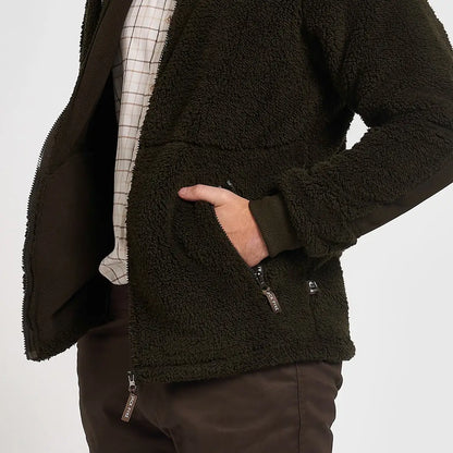 Jack Pyke Sherpa Fleece Jacket Gen II in dark olive green