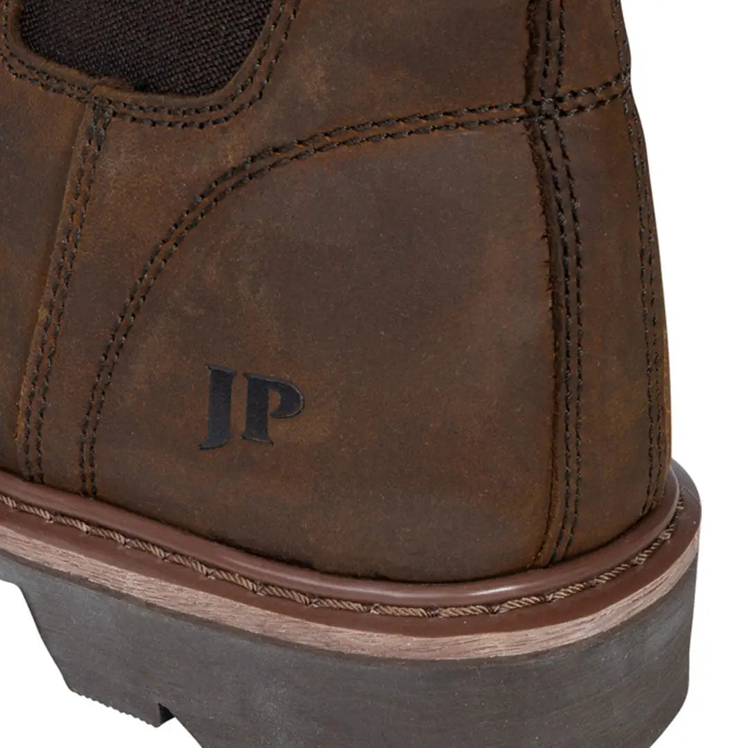Brown leather Jack Pyke Shires Dealer Boot with JP logo for outdoor adventure