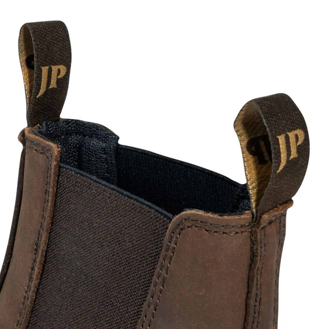 Brown leather Jack Pyke Shires boots with JP pull tabs, perfect for outdoor style