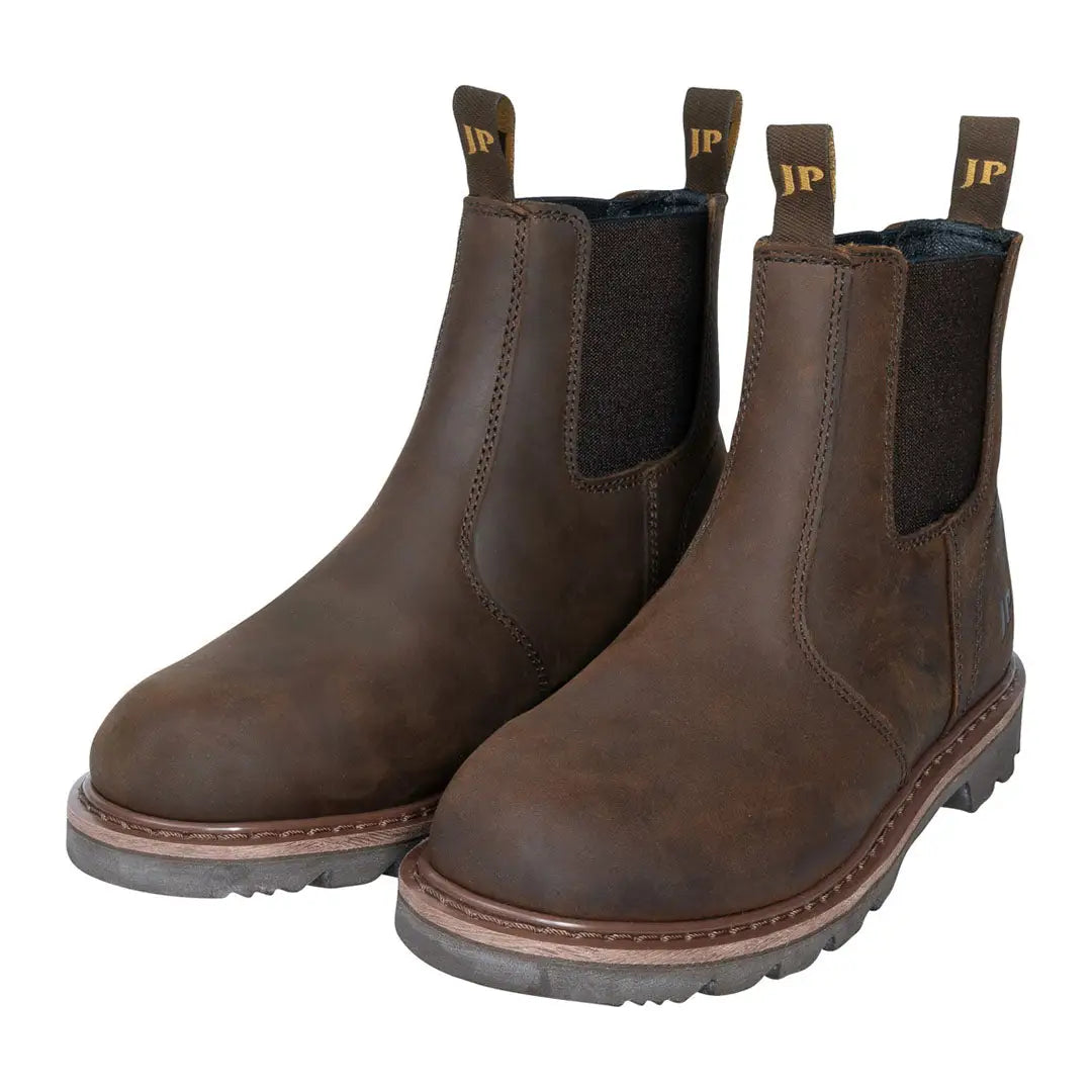 Jack Pyke Shires Dealer Boot brown leather Chelsea boots with elastic sides