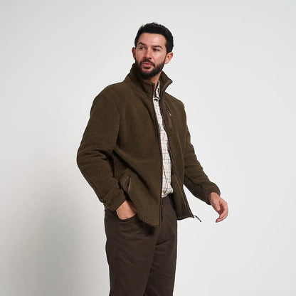 Olive green Jack Pyke Shires fleece jacket for hunting country clothing