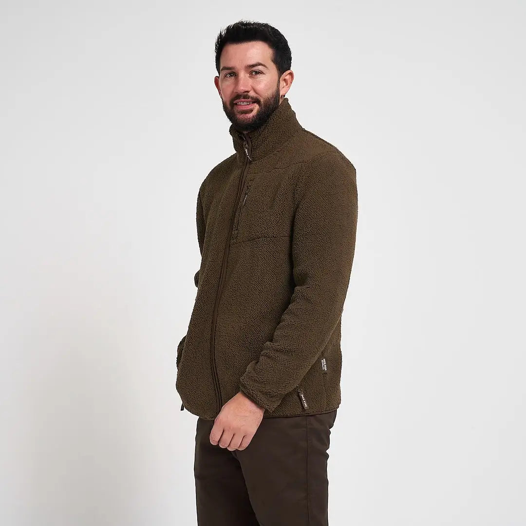 Olive green Jack Pyke Shires fleece jacket for hunting country clothing