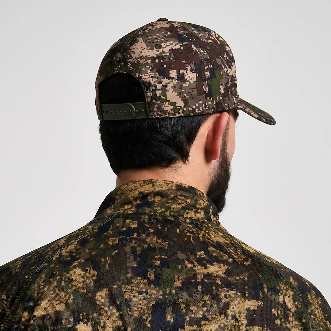 Jack Pyke Softshell baseball cap in digital camo with matching jacket