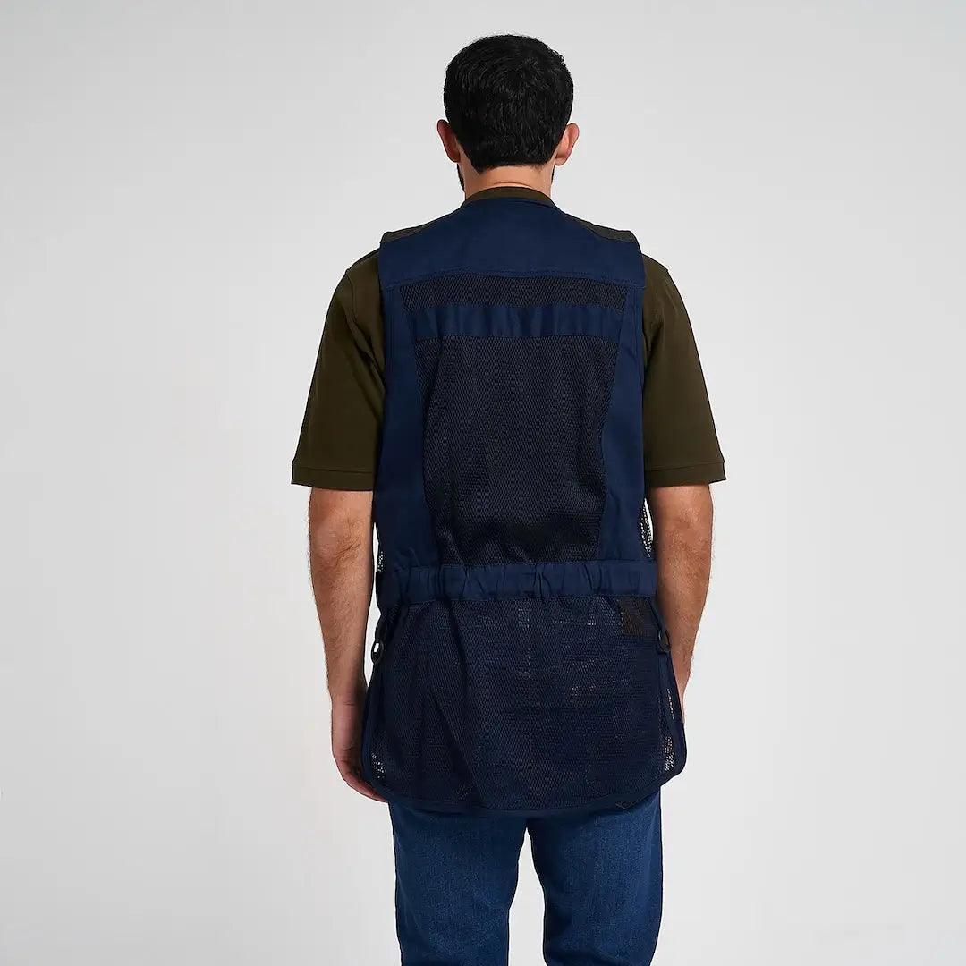 Jack Pyke Sporting Skeet Vest in navy blue mesh and fabric