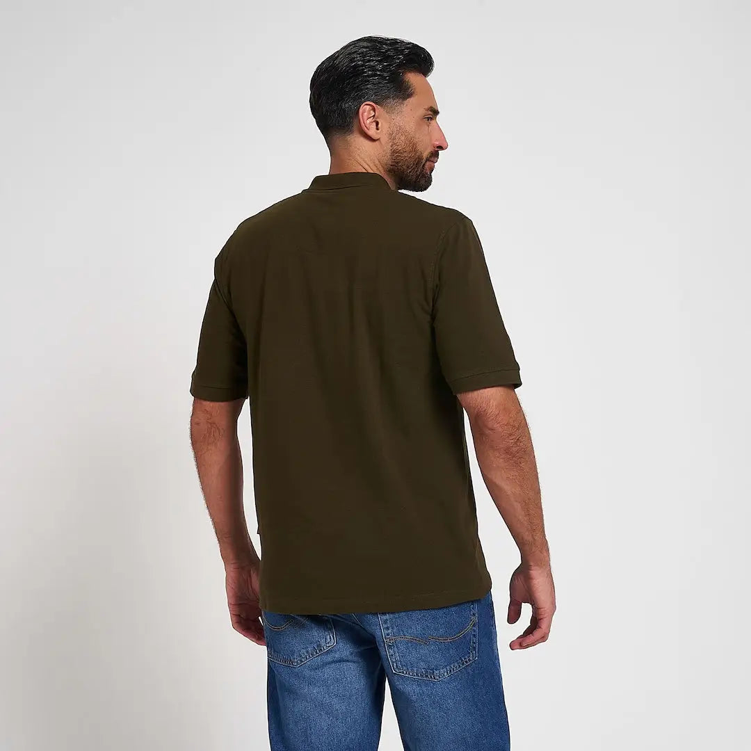Jack Pyke olive green short-sleeved polo shirt
