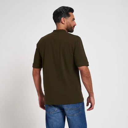 Jack Pyke olive green short-sleeved polo shirt