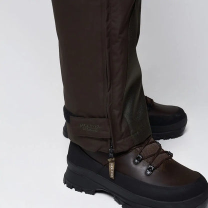 Jack Pyke lightweight waterproof suit in dark olive green with zippered cuff and mesh panel