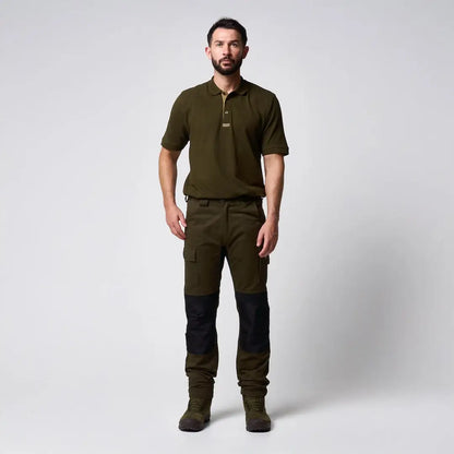 Jack Pyke olive green short-sleeved polo with chest logo