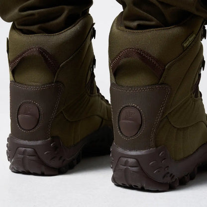 Jack Pyke Tundra boots in olive green with dark brown accents