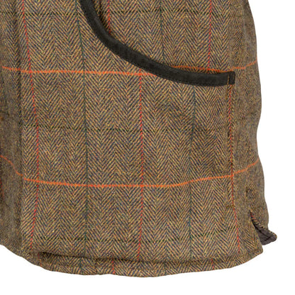 Jack Pyke tweed shooting vest with herringbone tote bag