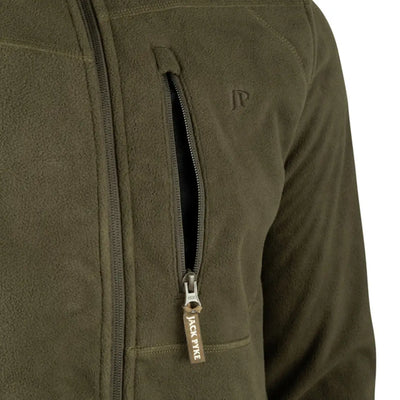 Olive green Jack Pyke Waterproof Fleece Jacket for warmth and style in the outdoors