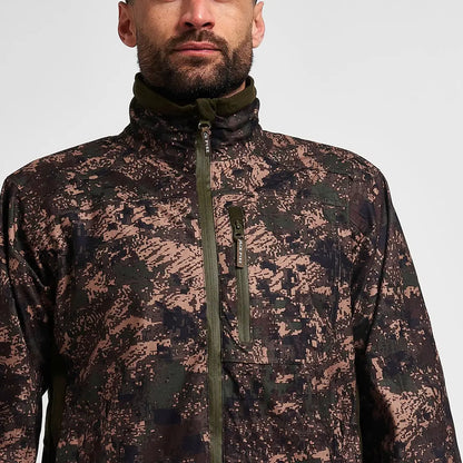 Jack Pyke Weardale field jacket in digital camo with olive zippers