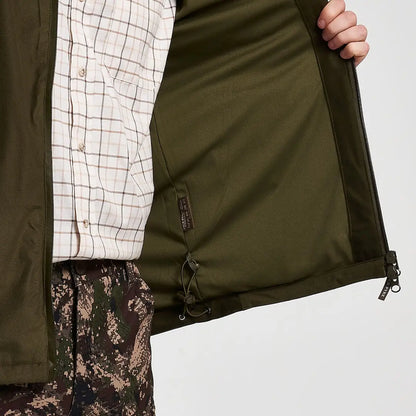 Jack Pyke Weardale field jacket in olive green with zipper and drawstring hem