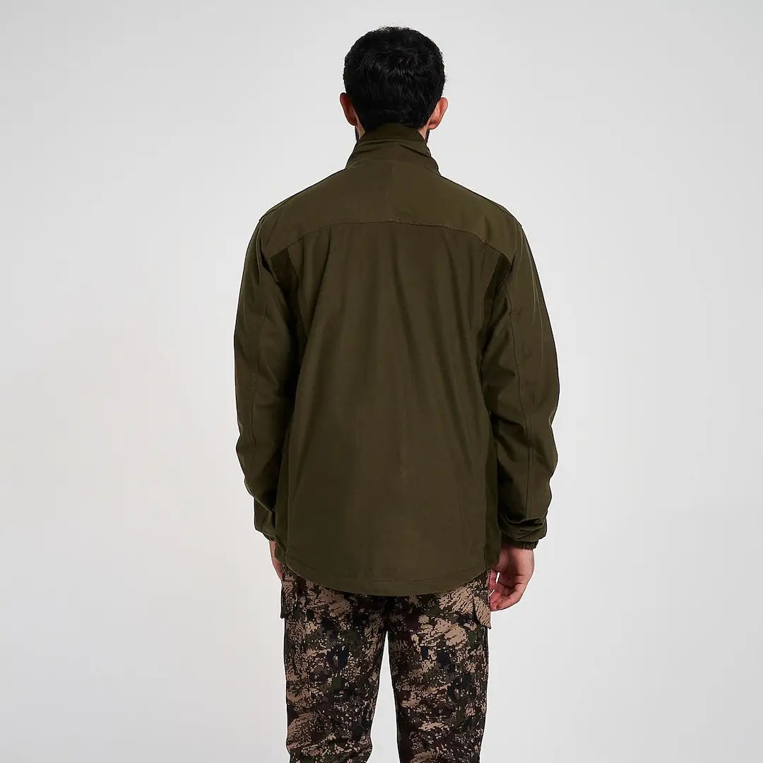 Jack Pyke Weardale field jacket in olive green with reinforced shoulders and high collar