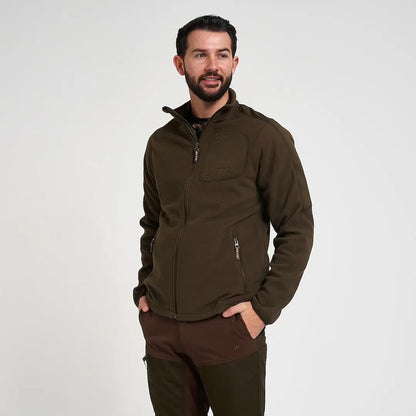 Jack Pyke Weardale fleece jacket in olive green with zippered pockets
