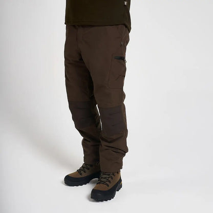 Jack Pyke Weardale dark brown hiking pants with reinforced knees and zip pockets