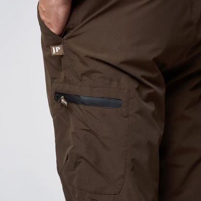 Jack Pyke Weardale brown cargo pants with zip pocket and jp tag